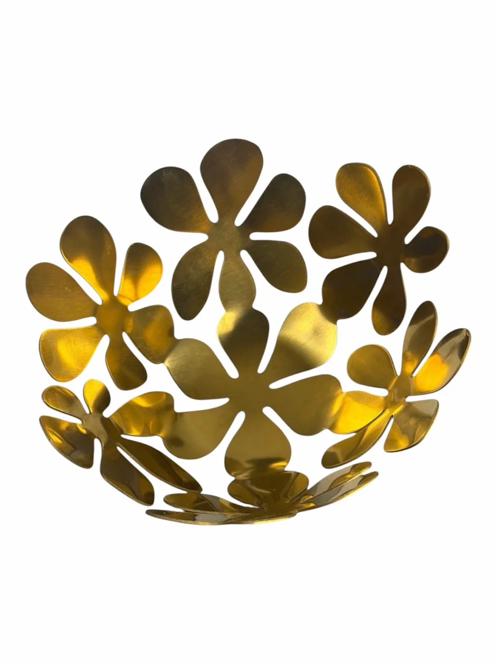 IKEA STOCKHOLM Gold Metal Floral Bowl | Monika Mulder Centerpiece Decor